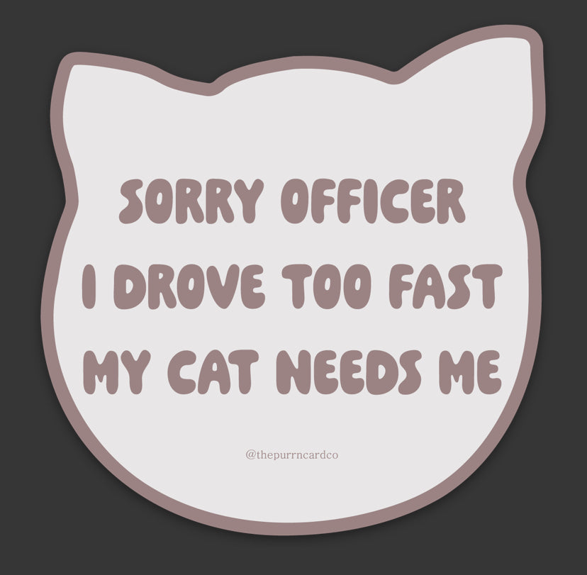 Sorry officer - sticker